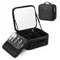 ESTUCHE DE COSMÉTICOS CON ESPEJO LED RECARGABLE NEGRO HZJ-625