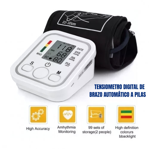 TENSIOMETRO DIGITAL DE BRAZO AUTOMÁTICO A PILAS P23-92