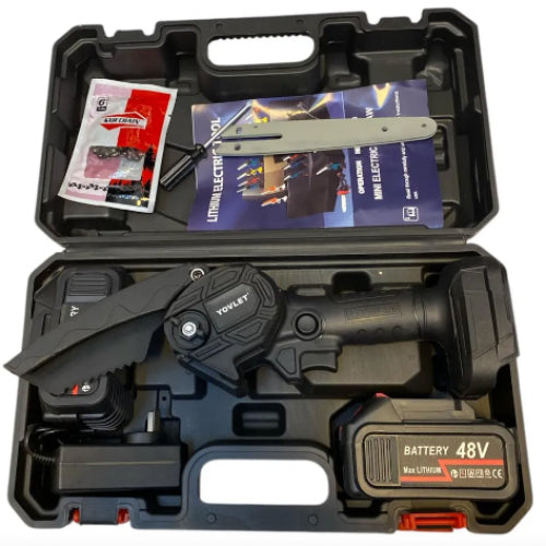 MINI MOTOSIERRA DE MANO INALAMBRICA 2 BATERIAS 48V Y 48V 9998