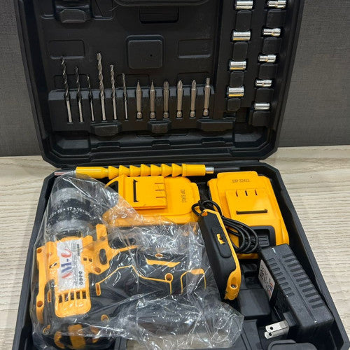SET DE TALADRO 2 BATERIAS 21 V 26 PZ AMARILLO HASS/ AM